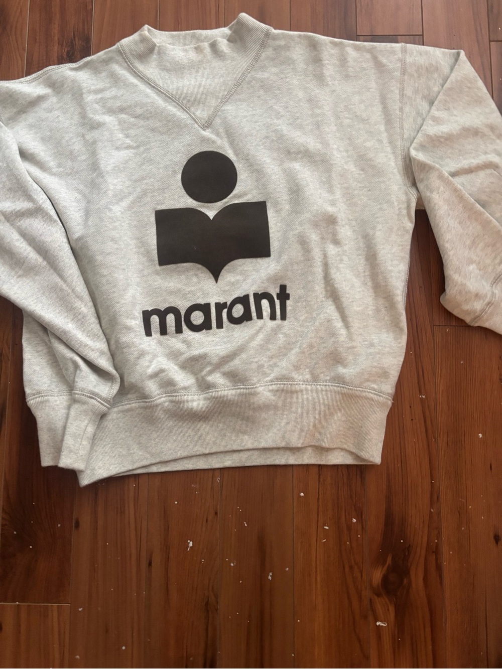 Isabel Marant Kids Light Gray Sweatshirt with Black Logo
